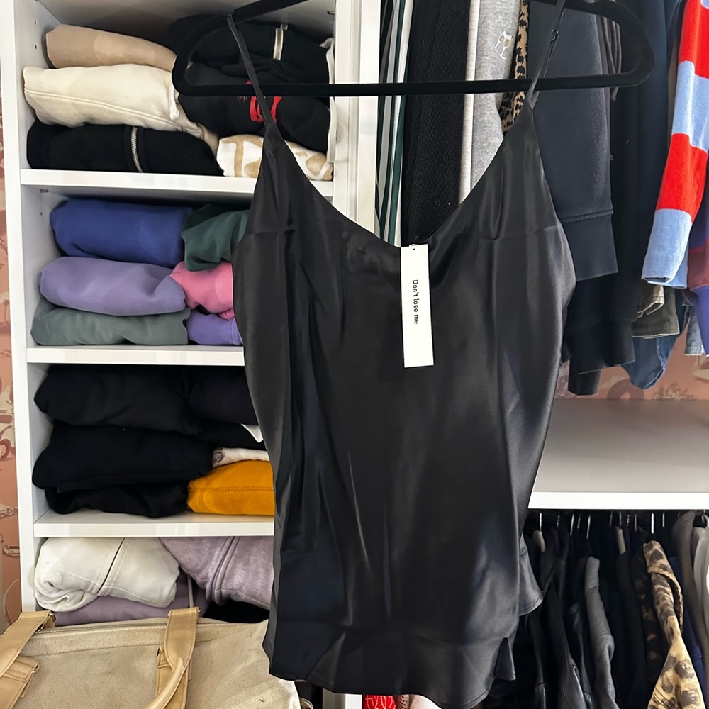 Reformation Elegant Black Camisole